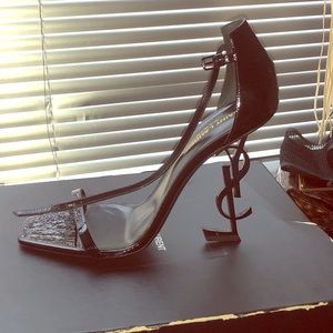Black Ysl sandals size 40